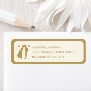 Elegant Vintage Ivory Wedding Return Address