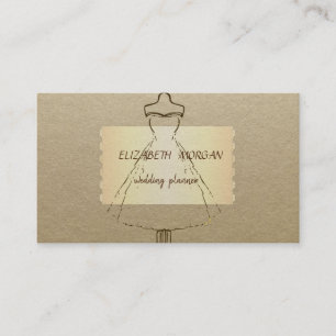 Elegant Vintage ,Kraft,Dress Business Card