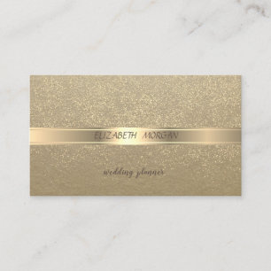 Elegant Vintage ,Kraft,Gold Confetti Business Card