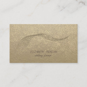 Elegant Vintage ,Kraft,Gold Confetti Business Card