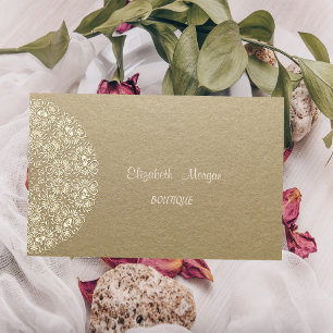 Elegant Vintage,Kraft , Lace Business Card