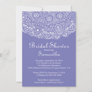Elegant Vintage Lace Bridal Shower Invitation