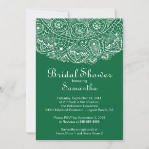 Elegant Vintage Lace Bridal Shower Invitation