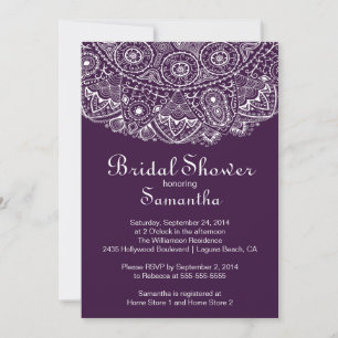 Elegant Vintage Lace Bridal Shower Invitation