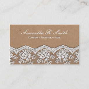 Elegant Vintage Lace Business Card