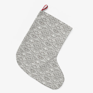 Elegant Vintage Lace Large Christmas Stocking