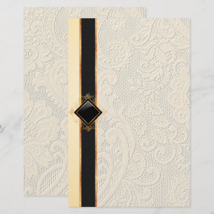 Elegant vintage lace texture Stationery Paper