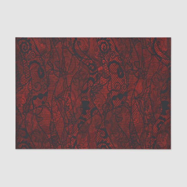 Elegant Vintage Lace Wallpaper Tissue Paper (Front)