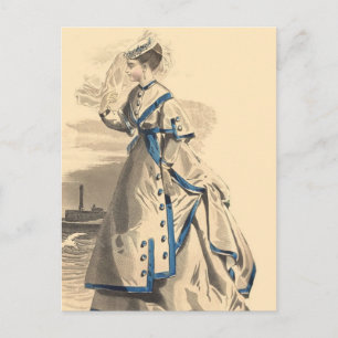 Elegant Vintage Lady Postcard