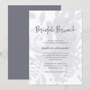 Elegant Vintage Look Floral Bridal Brunch Invitation