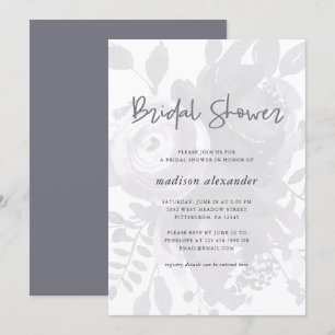 Elegant Vintage Look Floral Bridal Shower Invitation