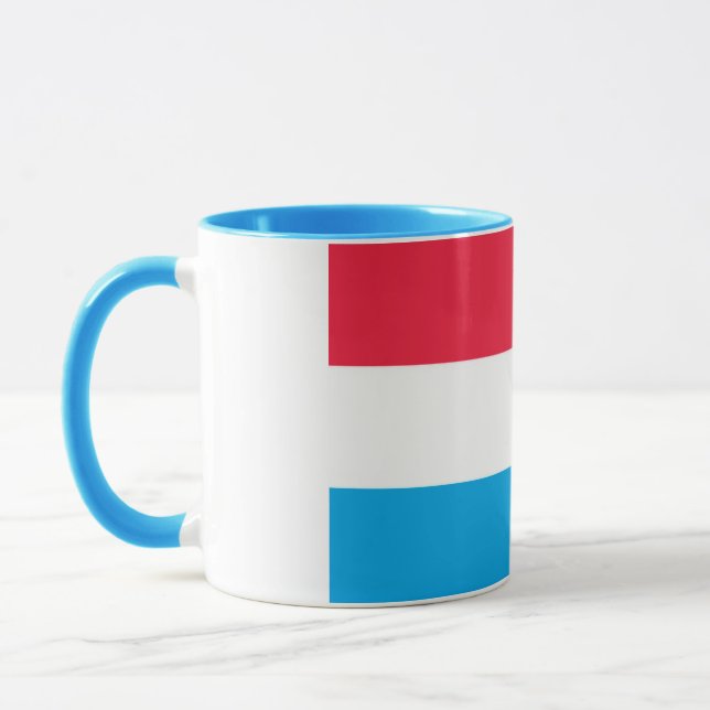 Elegant Vintage Luxembourg Flag Covered Ceramic Mug (Left)
