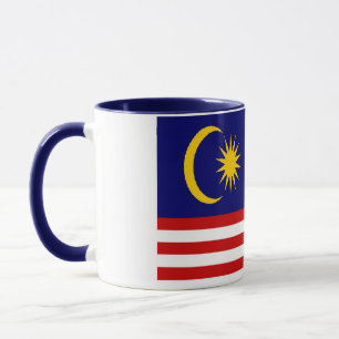 Elegant Vintage Malaysian Flag Covered Ceramic  Mug