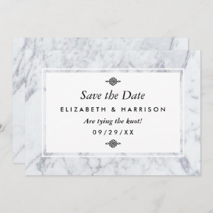 Elegant Vintage Marble Wedding Save The Date