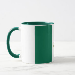 Elegant Vintage Mexican Flag Covered Ceramic Mug