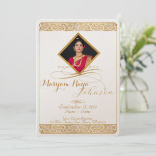 Elegant Vintage Minimalistic Funeral Program Invitation
