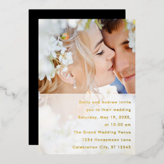 Elegant Vintage Modern Gold Photo Wedding     