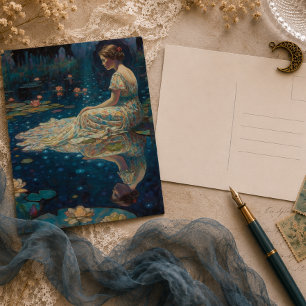 Elegant Vintage Moonlit Serenity, Pastel Tones  Card