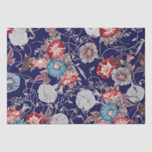 Elegant Vintage Morning Glories Floral Decoupage Tissue Paper