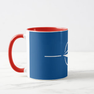 Elegant Vintage NATO Flag Covered Mug