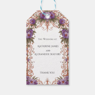 Elegant Vintage Nouveau Floral Arch Wedding  Gift Tags