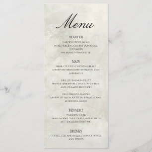 Elegant Vintage Oil Painting Wedding Menu