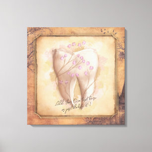 Elegant Vintage Old Fashioned Dental Gift Canvas Print