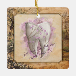 Elegant Vintage Old Fashioned Dental Gift Ceramic Ornament
