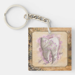 Elegant Vintage Old Fashioned Dental Gift Key Ring