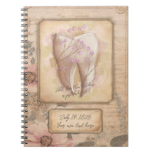 Elegant Vintage Old Fashioned Dental Gift notebook