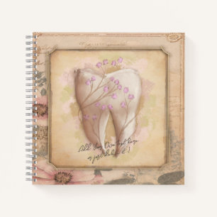 Elegant Vintage Old Fashioned Dental Gift notebook