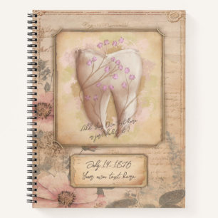 Elegant Vintage Old Fashioned Dental Gift Notebook