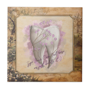 Elegant Vintage Old Fashioned Dental Gift Tile