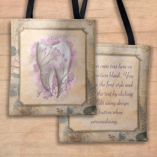 Elegant Vintage Old Fashioned Dental Gift Tote Bag
