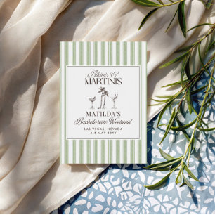 Elegant vintage old money bachelorette weekend invitation