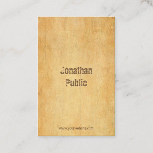 Elegant Vintage Old Paper Distressed Script Cool Business Card