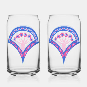 Elegant Vintage Ornamental Artwork Can Glass