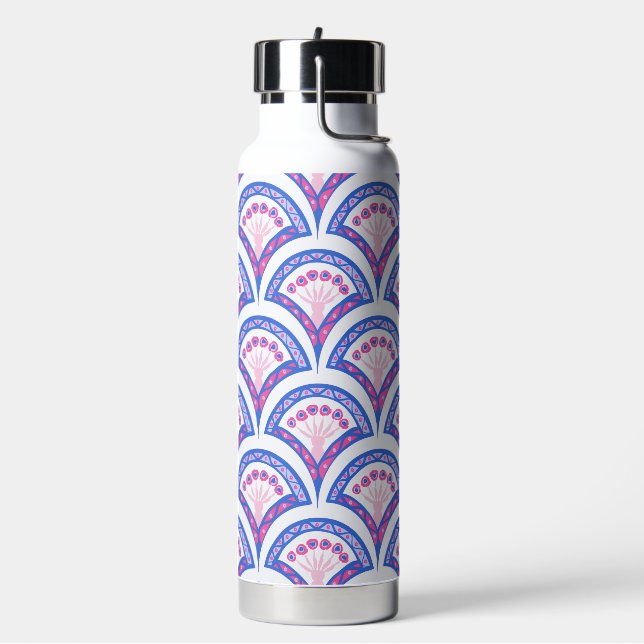 Elegant Vintage Ornamental Artwork Water Bottle (Left)