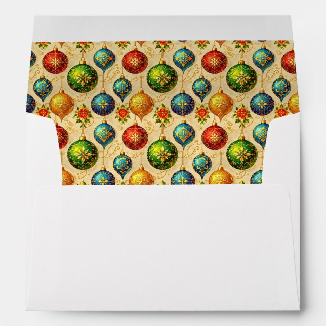 Elegant Vintage Ornaments Envelope (Back (Bottom))