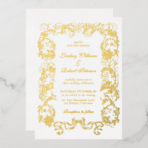 Elegant Vintage Ornate White Gold