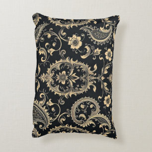Elegant Vintage Paisley Damask Pattern Decorative Cushion