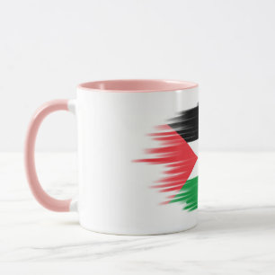 Elegant Vintage Palestinian Flag Covered Ceramic Mug