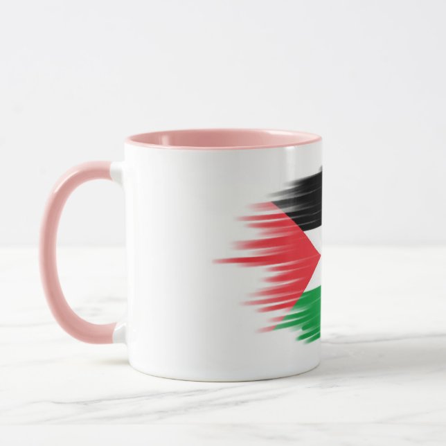 Elegant Vintage Palestinian Flag Covered Ceramic Mug (Left)