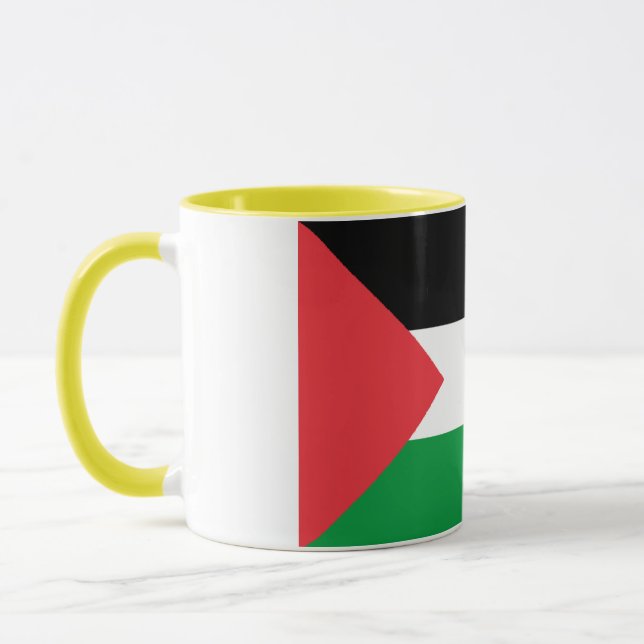 Elegant Vintage Palestinian Flag Covered Ceramic Mug (Left)