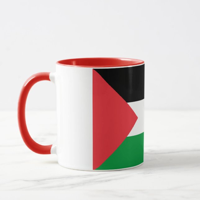 Elegant Vintage Palestinian Flag Covered Ceramic Mug (Left)