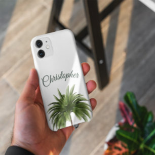 Elegant Vintage Palm Tree Personal iPhone 16 Case