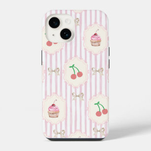 Elegant vintage pattern Border Fruits Cupcakes iPhone 14 Case