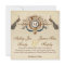 Elegant Vintage Peacock Square Wedding Invitations