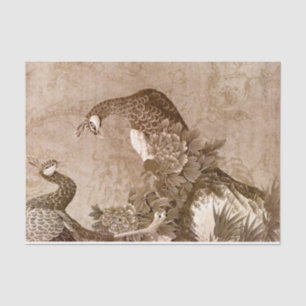 Elegant Vintage Peacocks Tissue Paper