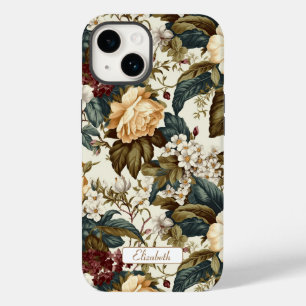 Elegant Vintage Peonies and Hydrangeas Case-Mate iPhone 14 Case